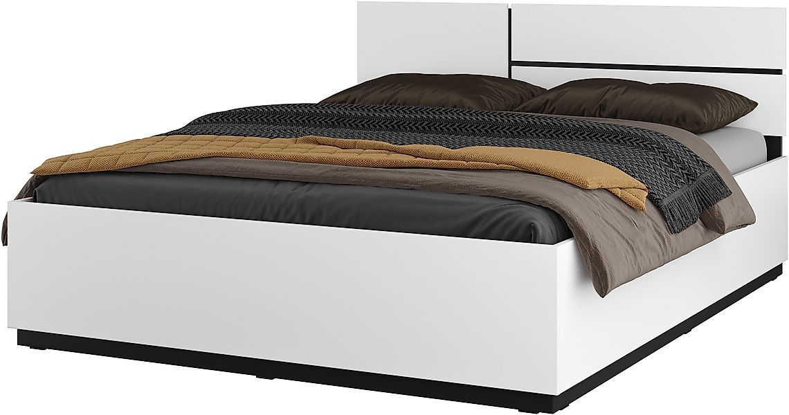 Home affaire Bettgestell "Cross, moderner Bettrahmen", Doppelbett in zwei G günstig online kaufen