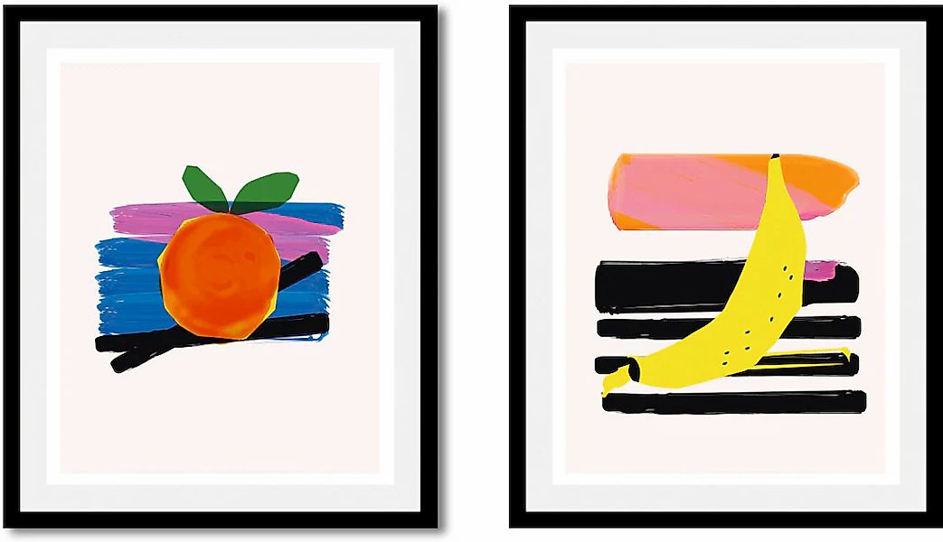 queence Bild "Set Fonsi", Figuren-Kunst-Abstrakt-Art-Obst-Obst Bilder-Leben günstig online kaufen