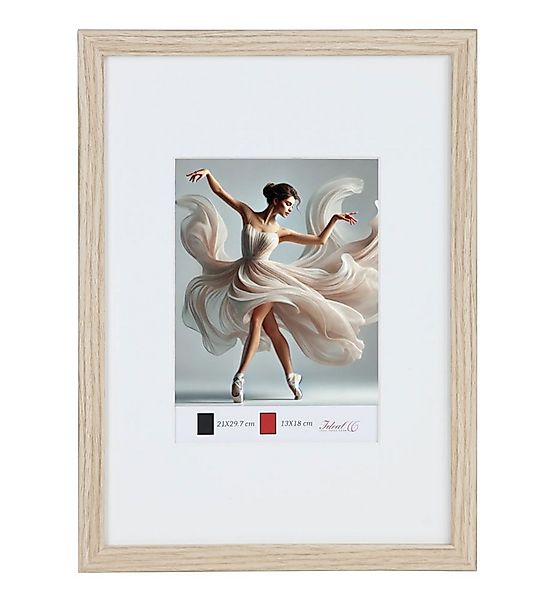 IDEAL TREND Bilderrahmen Holzbilderrahmen mit Passepartout Elegantes Design günstig online kaufen