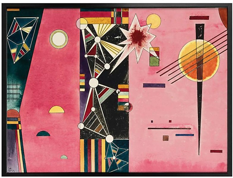 Wall-Art Poster "Kandinsky abstrakte Kunst Rosa Rot", Abstrakt, (1 St.) günstig online kaufen
