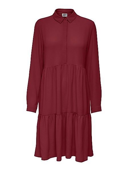 ONLY Einfarbiges Blusenkleid Damen Rot günstig online kaufen
