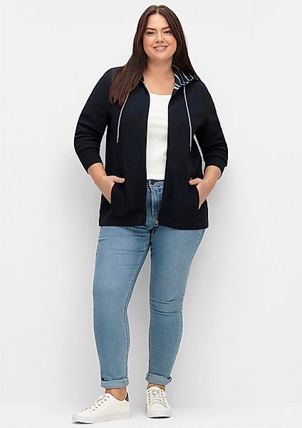 Sheego Shirtjacke Sweatjacke Langarm günstig online kaufen