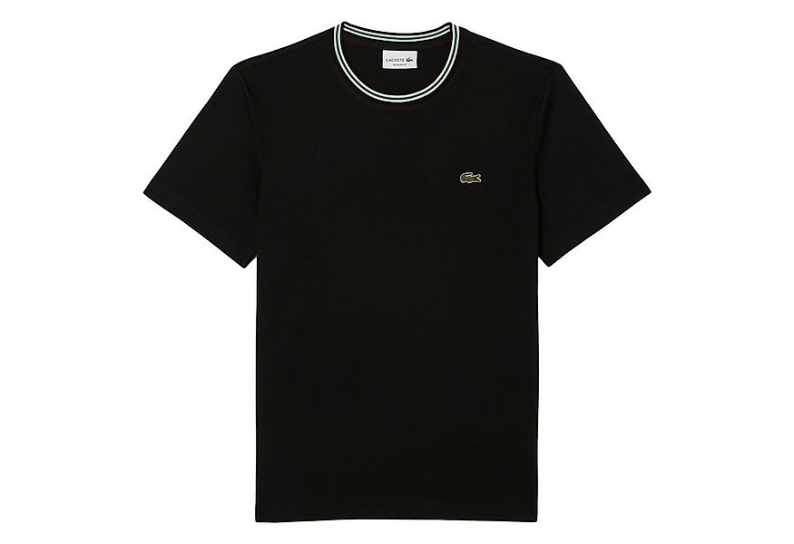 Lacoste Kurzarmshirt T-Shirt mit Logostreifen mit Krokodil-Patch auf der li günstig online kaufen
