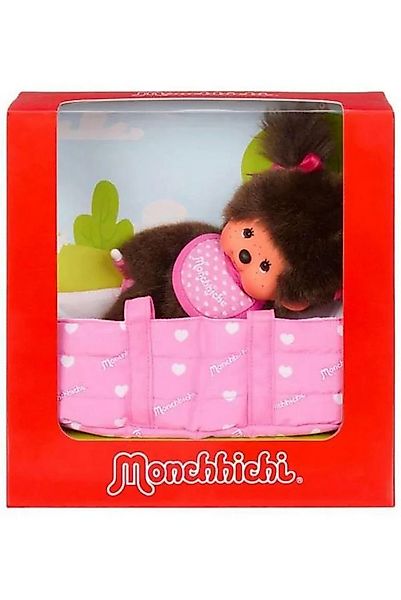 Monchhichi Anziehpuppe Monchhichi Plüschfigur Girl mit Cot 20 cm günstig online kaufen