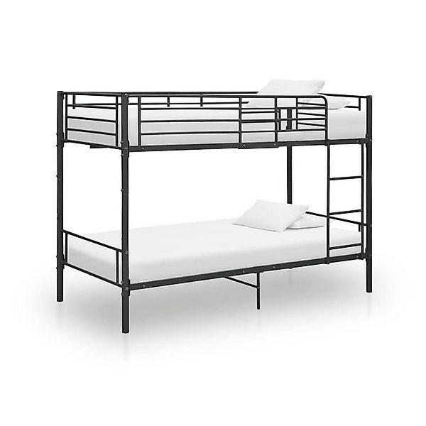 furnicato Bett Etagenbett Schwarz Metall 90×200 cm (1-tlg) günstig online kaufen
