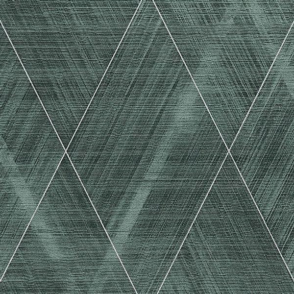 PROFHOME 388242-GU 3D Tapete Chevron Muster schimmernd Grün Silber 0,53 m x günstig online kaufen