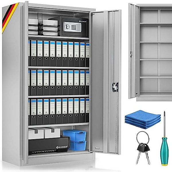 KESSER Aktenschrank Büroschrank aus Stahl 180x60x40 cm abschließbar (mit 2x günstig online kaufen