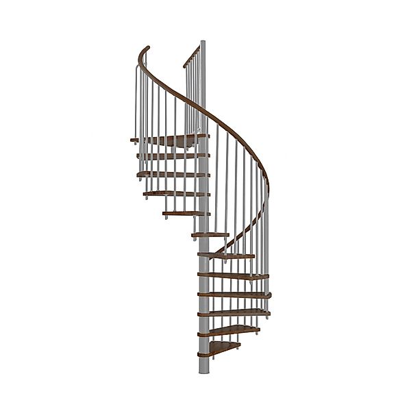 Minka Spindeltreppe Spiral Wood Walnuss-Grau 120 cm Raumhöhe bis 305 cm günstig online kaufen