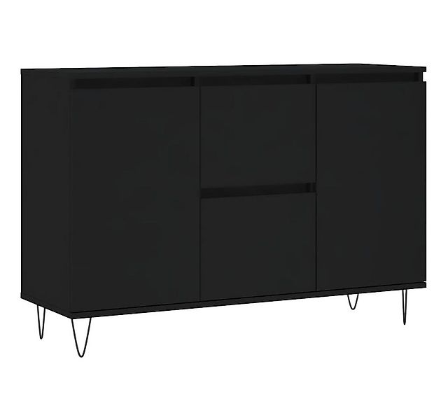 vidaXL Sideboard, Kommode Schwarz 104x35x70 cm Holzwerkstoff günstig online kaufen