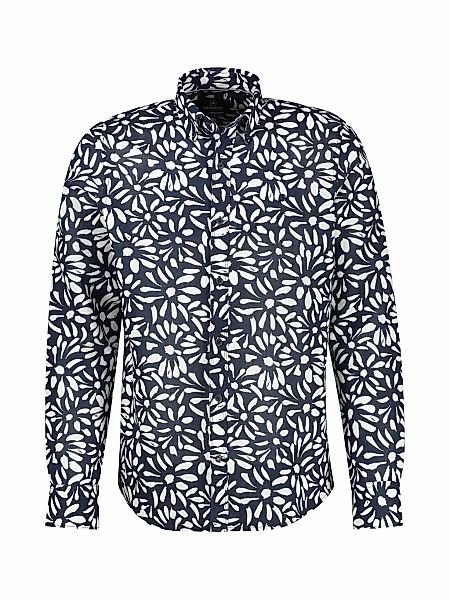 LERROS Leinenhemd "Langarmhemd mit floralem Print aus Mischgewebe" Baumwoll günstig online kaufen