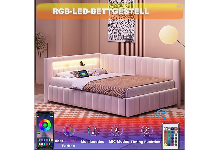 MODFU Polsterbett Daybett Tagesbett Polsterbett Doppelbett Kinderbett Gäste günstig online kaufen