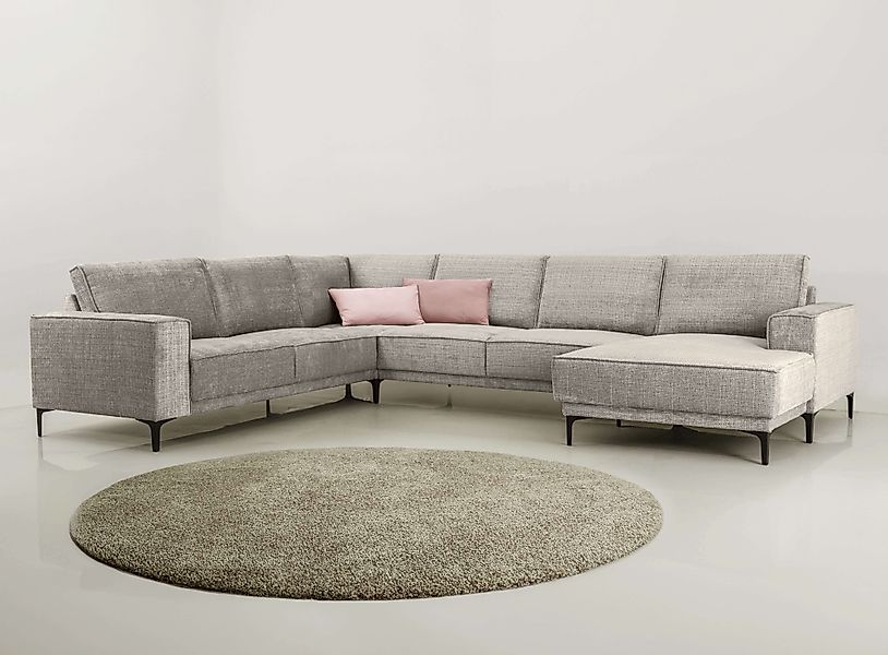 Places of Style Wohnlandschaft »XXL Sofa Oland, Struktur, Flachgewebe, Luxu günstig online kaufen