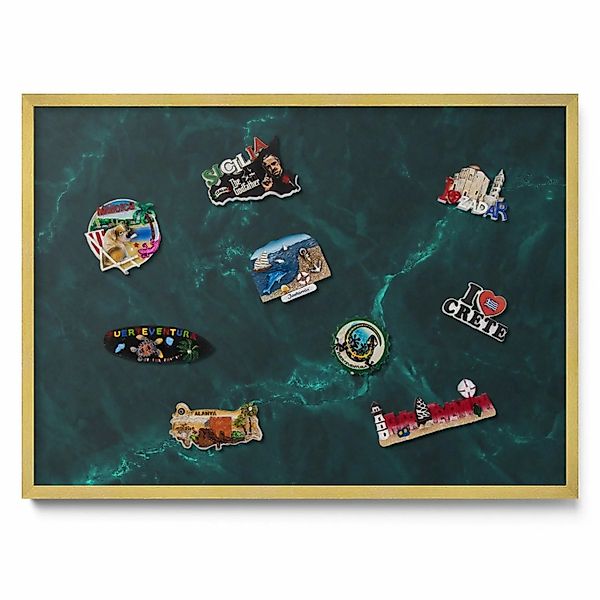 Tulup Magnettafel Reisemagnete Magnetboard Flaschengrüner Marmor 70x50 cm M günstig online kaufen