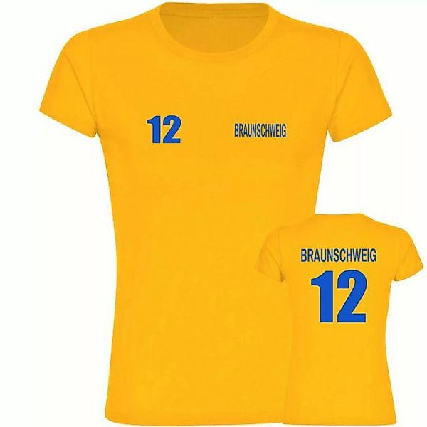 multifanshop T-Shirt Damen Braunschweig - Trikot 12 - Frauen günstig online kaufen