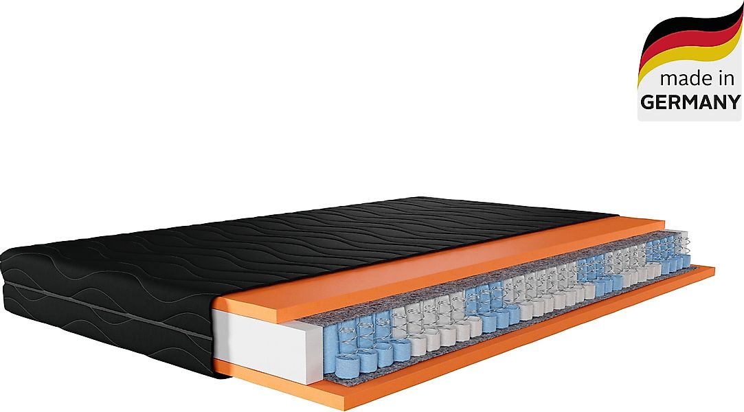 my home Taschenfederkernmatratze "Black Diamond Comfort, Matratze 90x200, 1 günstig online kaufen