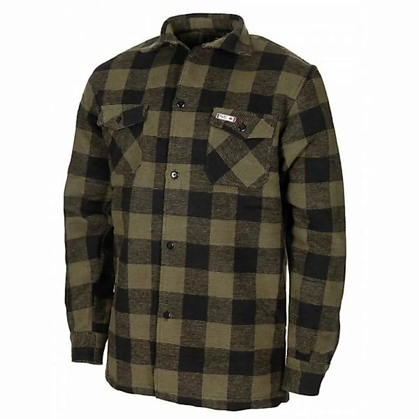 FoxOutdoor Flanellhemd FoxOutdoor Holzfällerhemd, oliv-schwarz, kariert - L günstig online kaufen