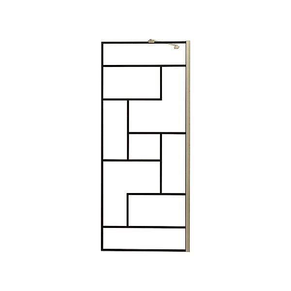 AICA Walk in Duschwand B.90xH.200cm mit Stabilisierungsstange 45cm Nano Gla günstig online kaufen