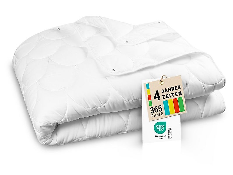 ZOLLNER 4-Jahreszeitenbett, 155 x 220 cm, 100% Polyester, vom Hotelwäschesp günstig online kaufen