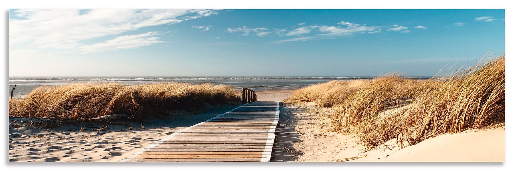 Artland Küchenrückwand »Nordseestrand auf Langeoog - Steg«, (1 tlg.), Alu S günstig online kaufen