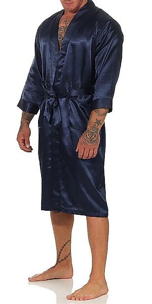 EloModa Morgenmantel Herren Morgenmantel Robe Bathrobe Bademantel Satin, M günstig online kaufen