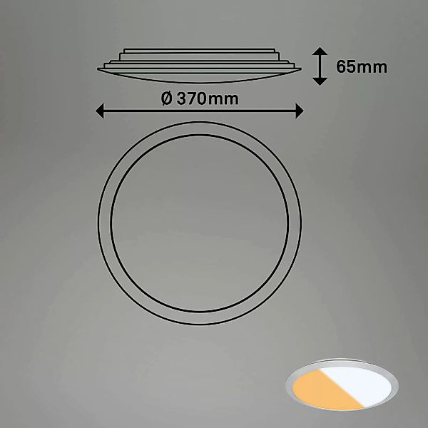 LED-Deckenlampe 3767014 CCT-Switch IP44 chrom matt günstig online kaufen