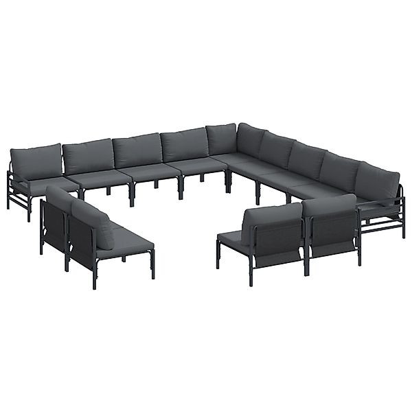 vidaXL Garten-Sofa-Set 13-Tlg Anthrazit Stahl 3379032 günstig online kaufen