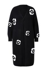 MIAMODA Strickjacke Strickjacke Straight Fit Blüten-Streifen günstig online kaufen