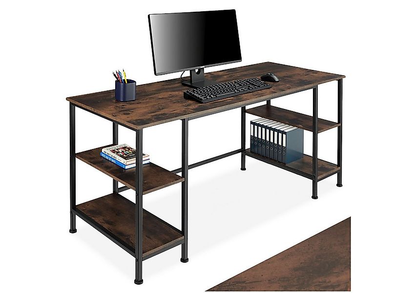 tectake Schreibtisch Computer-Schreibtisch (1-St., 1 tlg), Geradlinig desig günstig online kaufen