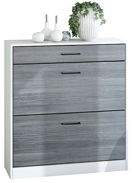 Vladon Schuhschrank Elvas (Schuhkipper, für 16 Paar Schuhe mit 2 Klappen un günstig online kaufen