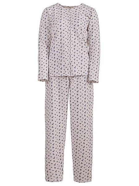zeitlos Pyjama Pyjama Set Thermo - Blumen blau günstig online kaufen