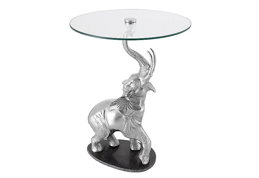 riess-ambiente Beistelltisch ELEPHANT 80cm transparent / silber (Einzelarti günstig online kaufen