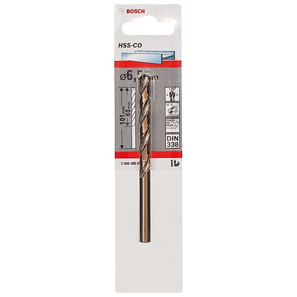 Bosch HSS-Co Metallbohrer Ø 6,5 mm x 101 mm günstig online kaufen
