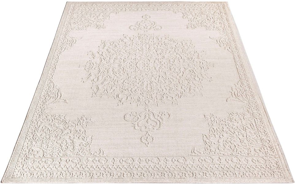 Paco Home Teppich "Rimini 412" rechteckig 4 mm Höhe Flachgewebe, Uni Farben günstig online kaufen