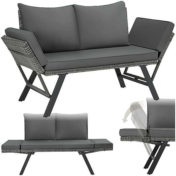 tectake Loungeset Rattan-Loungesofa, (Set., 1-tlg), Hochwertiges günstig online kaufen