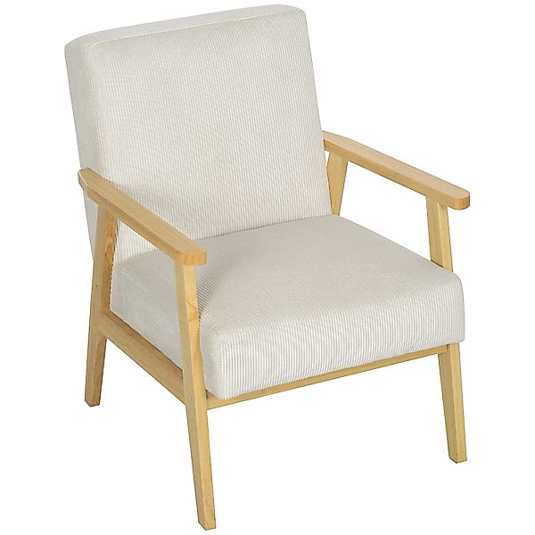 HOMCOM Sessel mit Armlehne, Holzbeine (Akzentsessel, günstig online kaufen