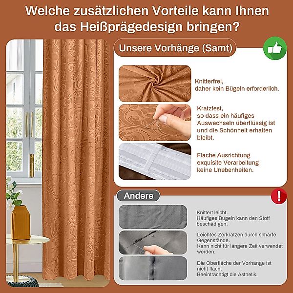 Qelus Gardine Samt Gardinen 2er Set günstig online kaufen