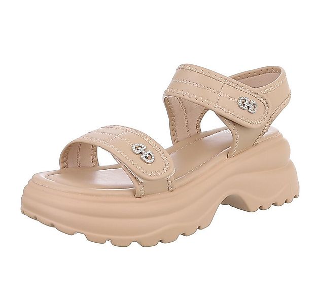 Ital-Design Moderne Damen Sandalen mit verstellbaren Riemen für Freizeit Pl günstig online kaufen