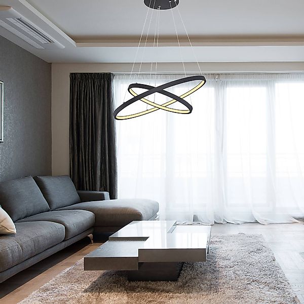 LED-Hängeleuchte Ralph, zweiflammig, schwarz günstig online kaufen
