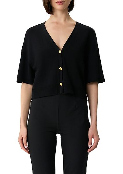 Comma Cardigan mit V-Ausschnitt und goldenen günstig online kaufen