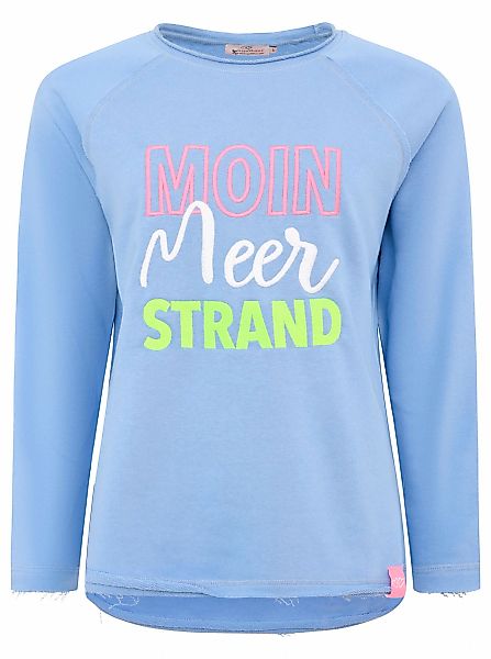 Zwillingsherz Hoodie ""Moin Meer Strand"", mit Used-Look Kanten und maritim günstig online kaufen