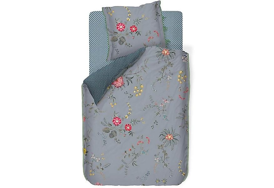 PiP Studio Bettwäsche Fleur Grandeur Blau, Perkal, 2 teilig, Dahlien, Zweig günstig online kaufen