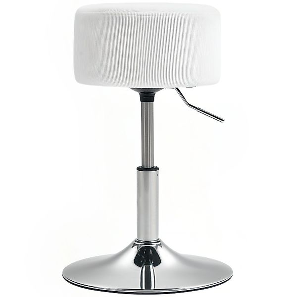 HOMCOM Barhocker Gepolstert mit Metallgestell für Küche Wohnzimmer Weiß günstig online kaufen