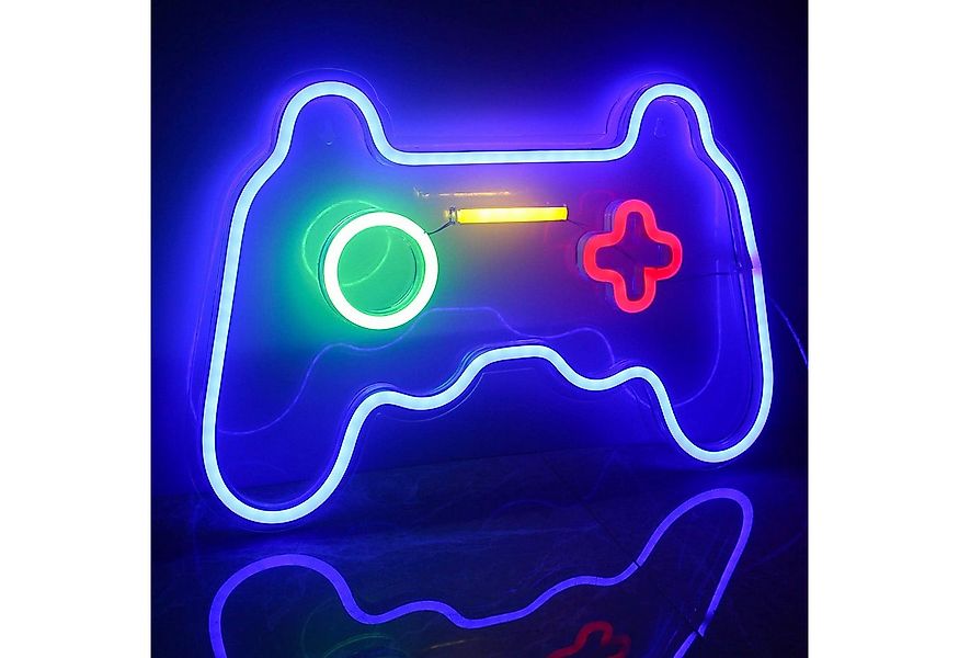 TUWENA LED Dekolicht Gaming Neonlicht Gamepad Leuchtreklamen Blau Deko Neon günstig online kaufen