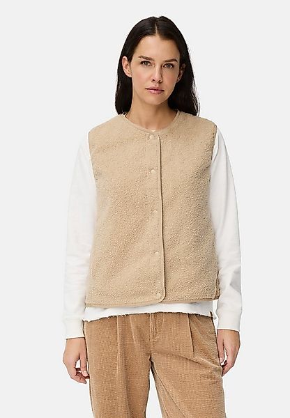 camel active Fleeceweste mit Knopfverschluss ärmellos Stehkragen günstig online kaufen