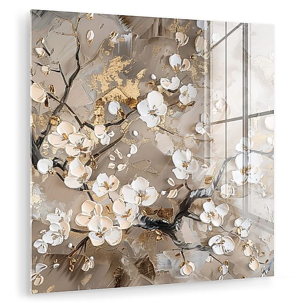 MuchoWow Acrylglasbild Blumen - Weiß - günstig online kaufen