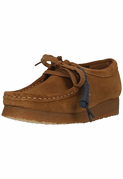 Clarks Schnürschuh "Wallabee Cola Suede" aus butterweichem Wildleder günstig online kaufen