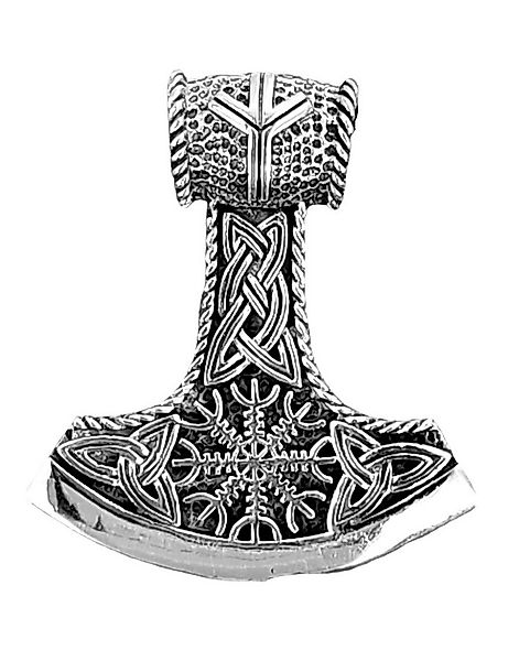 Kiss of Leather Kettenanhänger Thorshammer Thor Thorhammer Hammer Helm der günstig online kaufen