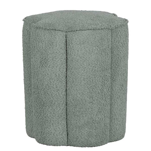 Boucle Polsterhocker Set in Blaugrau 45 cm Sitzhöhe (2er Set) günstig online kaufen