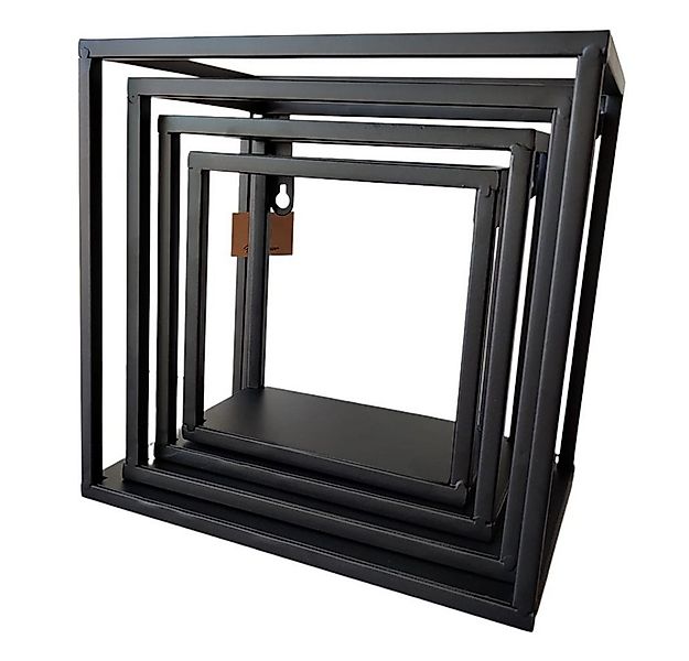 Hansmeier Wandregal Wandregal aus Metall - Metallregal - Schwarz - Schweber günstig online kaufen