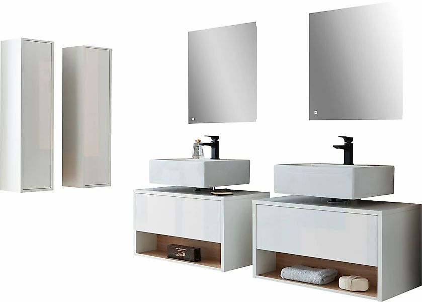 Home affaire Badmöbel-Set "Studio Line, Bad im modernen Design, 6-teiliges günstig online kaufen